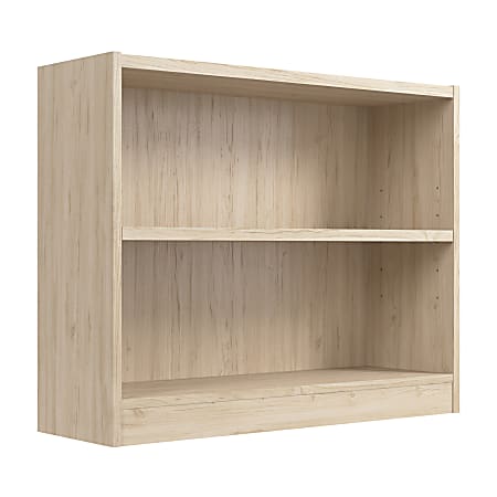 Bush Furniture 30"H Universal Small 2 Shelf Bookcase, Natural Elm, Standard Delivery