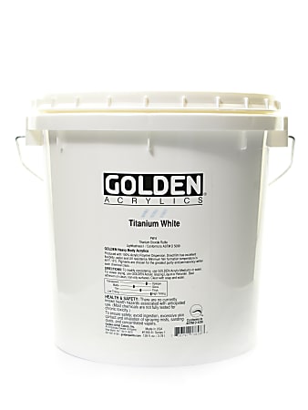 Golden Heavy Body Acrylic Paint, 128 Oz, Titanium White
