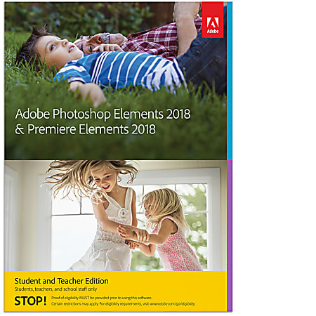 Adobe® Photoshop® Elements 2018 & Premiere® Elements 2018 Student and Teacher Edition, Download