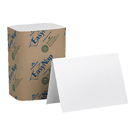 Georgia-Pacific® EasyNap® Embossed Dispenser Napkins, 6 1/2" x 9 7/8", White, 250 Napkins Per Pack, Case Of 24 Packs