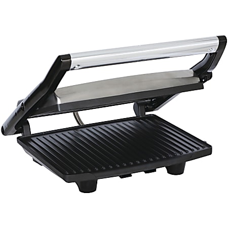 Brentwood Select TS-651 Compact Non-Stick Panini Press & Sandwich Maker, Stainless Steel - 1 Sq. ft. Cooking Area - TS651