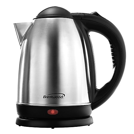 Brentwood 1.7L Stainless Steel Electric Cordless Tea Kettle, Silver