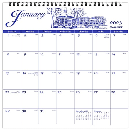 AT-A-GLANCE Illustrator’s Edition 2023 RY Monthly Wall Calendar, Medium, 12" x 12"