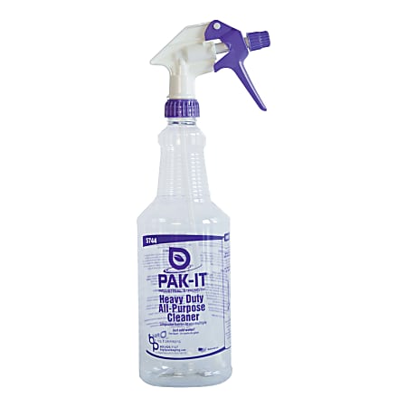 PAK IT Commercial Trigger Spray Bottle HDPE Heavy Duty All Purpose Cleaner  32oz Purple White - Office Depot