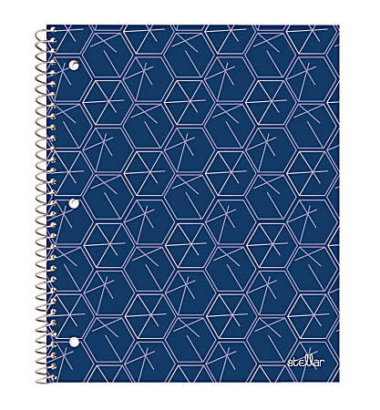 Office Depot® Brand Stellar Poly Notebook, 8" x 10-1/2", 1 Subject, Wide Ruled, 160 Pages (80 Sheets), Hexagon