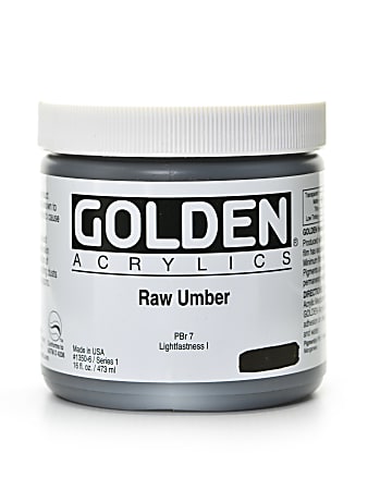 Golden Heavy Body Acrylic Paint, 16 Oz, Raw Umber