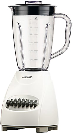 Brentwood 12-Speed Blender With Plastic Jar, White