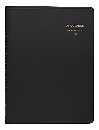 AT-A-GLANCE® 8-Person Daily Appointment Book, 8-1/2" x 11", Black, January to December 2020