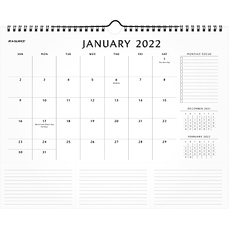 AT-A-GLANCE® Elevation Monthly Wall Calendar, 15" x 12", January To December 2022, PM75828