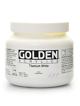 Golden Heavy Body Acrylic Paint, 32 Oz, Titanium White