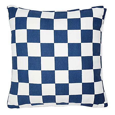 Dormify Gigi Checkerboard Square Pillow Cover, Blue
