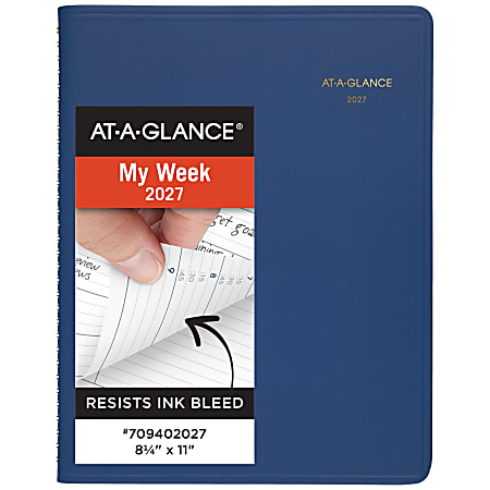 AT-A-GLANCE® Contemporary 2027 Weekly Monthly Planner, Black, Medium, 7" x 8 3/4", 709402027
