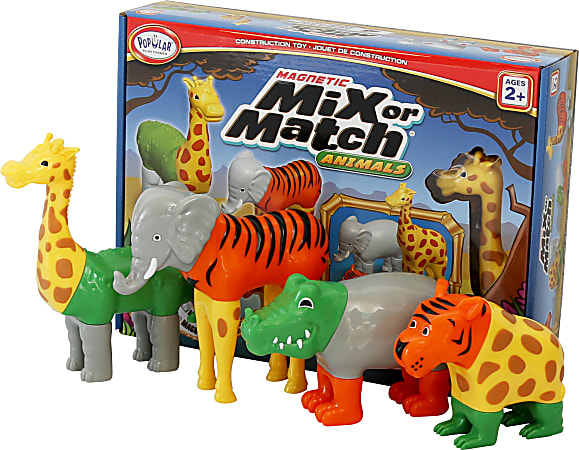 Popular Playthings Magnetic Mix or Match® Animals, Pack Of 4 Animals