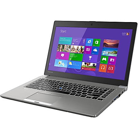 Dynabook Toshiba Tecra Z40 - Ultrabook - Core i7 5600U / 2.6 GHz - vPro - Win 7 Pro - 8 GB RAM - 256 GB SSD - 14" 1366 x 768 (HD) - HD Graphics 5500 - Wi-Fi 5 - cosmo silver with hairline, matte black with silver frame (keyboard) - kbd: US