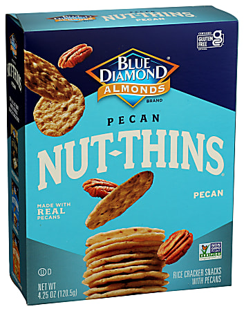Blue Diamond Nut Thins, Pecan, 4.25 Oz, Total Qty 12
