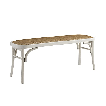 Linon Corie Bentwood Bench, Brown/White