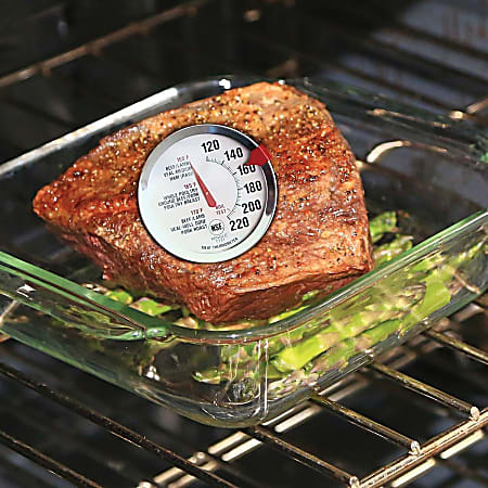 Escali Oven Safe Meat Thermometer - 120°F (48.9°C) to 220°F (104.4°C) -  Easy to Read, Dishwasher Safe, Durable, Oven Safe, Grill Safe, Temperature