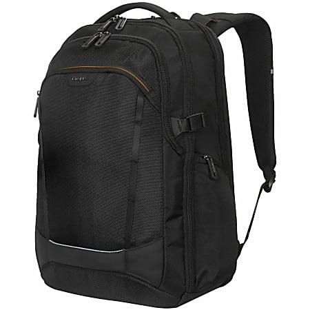 Targus Voyager EXP Travel Backpack With 17" Laptop Pocket, Black