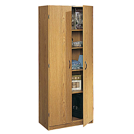 Sauder® Storage Cabinet, 71 1/2"H x 29 3/4"W x 16 1/4"D, Oregon Oak