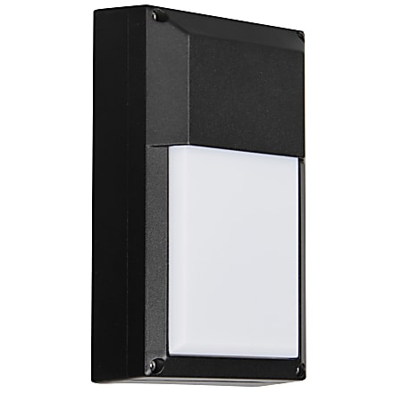 Luminance LED Exterior Wall Mount Fixture, 9 Watts, 4000K/Cool White, 850 Lumen, Black/Frosted Lens