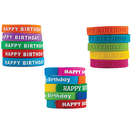 Teacher Created Resources Happy Birthday Classroom Wristbands, 7-1/4", Pack Of 30 Wristbands