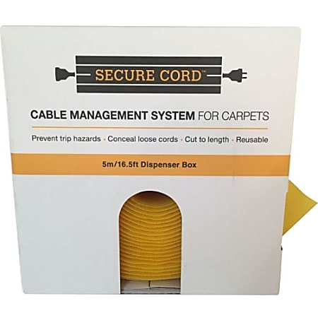 SecureCord Cable Management for Carpets - Yellow - Nylon