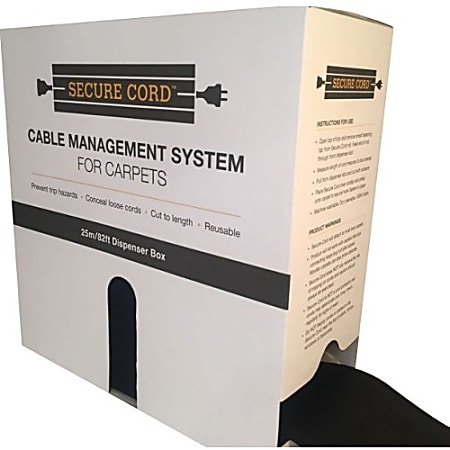 SecureCord Cable Management for Carpets - Black -