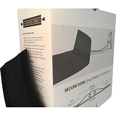 Secure Cord Boxed Nylon Carpet Cable Cover (16.5', Black) ASC5B