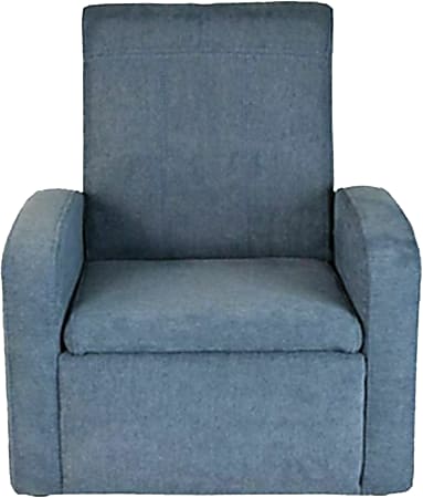 Uncaged Ergonomics STASH Mini Foldable Fabric Mid-Back Kids' Sofa Task Chair, Blue