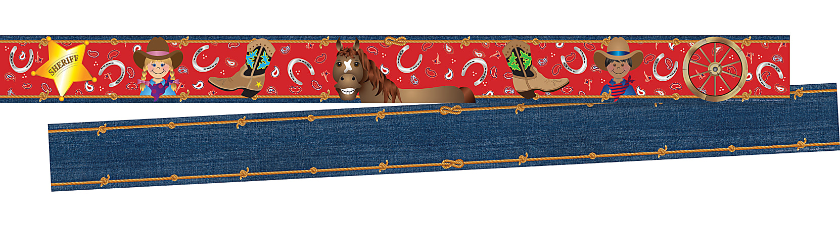 Barker Creek Double-Sided Border, 3" x 35", Western, Pack Of 24 Strips