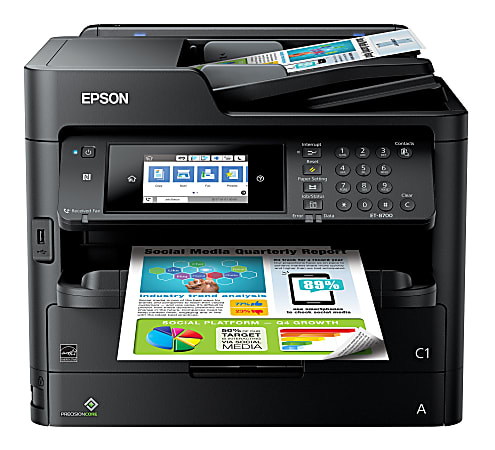 Epson® WorkForce® Pro ET-8700 EcoTank® SuperTank® Wireless All-In-One Color Printer