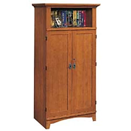 Sauder Mission Locking Computer Armoire 67 34 H x 34 W x 22 D