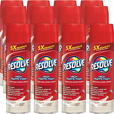 Resolve® Foaming Aerosol Carpet Cleaner Spray, 22 Oz Can, Box Of 12