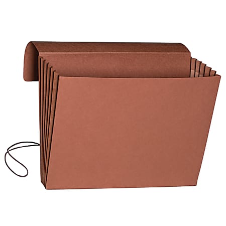 Smead® Expanding Wallet, 5 1/4" Expansion, Extra-Wide Letter Size, 30% Recycled, Redrope