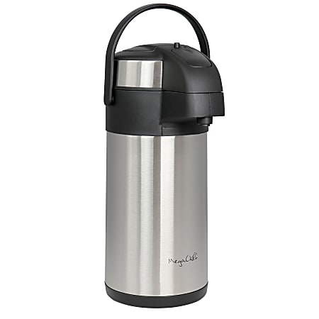 MegaChef 3 Quart Stainless Steel Vacuum Body Air Pot with Pump Cap