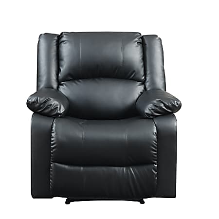 Lifestyle Solutions Relax A Lounger Price Faux Leather Manual Recliner, Black
