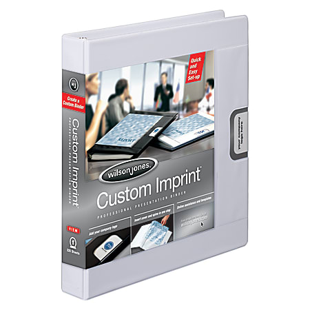 Wilson Jones® Custom Imprint Presentation Binder, 1" RingsWhite