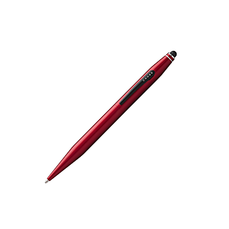 Cross® Tech2™ Ballpoint Pen With Stylus, Medium Point, 1.0 mm, Red Barrel, Black Ink