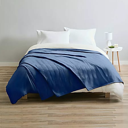 Blue heated blanket hot sale