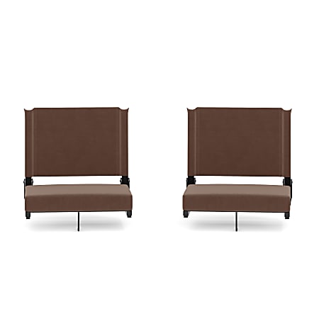 Flash Furniture Grandstand Comfort Seats, Brown/Black, Set Of 2 Seats
