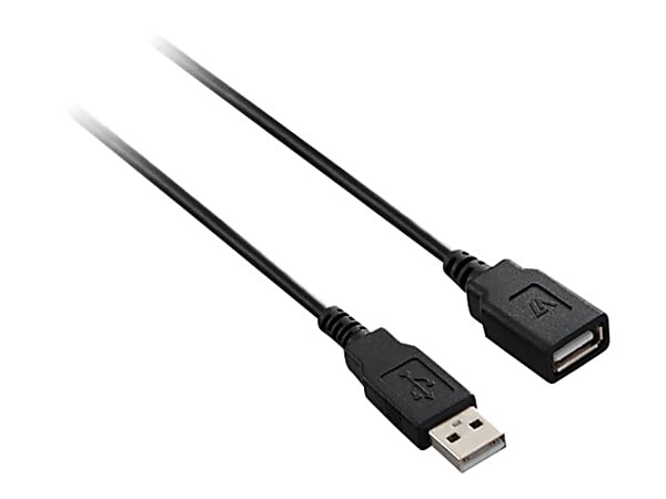 USB 3.0 (5Gbps) A-to-A Extension Cable - M/F - 6 in, Black