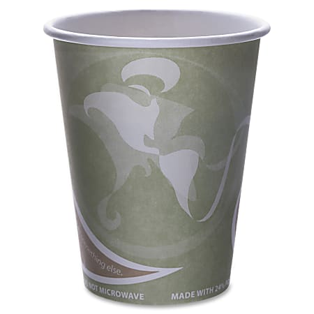 Eco-Products Recycled Hot Cups - 50 - 12 fl oz - 500 / Carton - Multi - Fiber - Hot Drink - Recycled