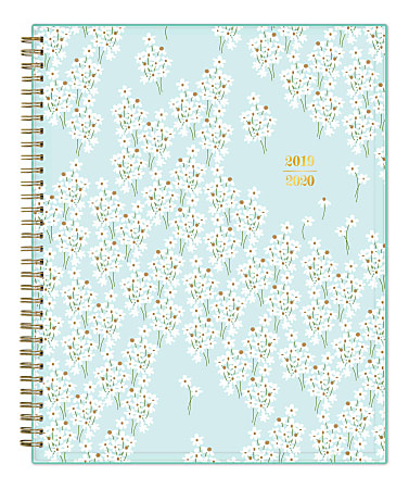 Blue Sky™ Snow & Graham Doodle Academic Weekly/Monthly Planner, 8-1/2" x 11", Bunches Light Blue, July 2019 to June 2020