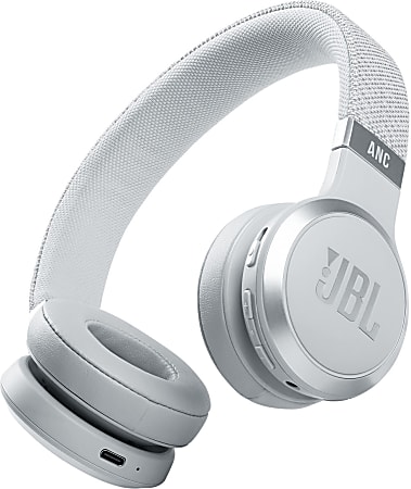 JBL Live 460NC Wireless On Ear NC Headphones White - Office Depot