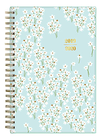 Blue Sky™ Snow & Graham Doodle Academic Weekly/Monthly Planner, 5" x 8", Bunches Light Blue, July 2019 to June 2020