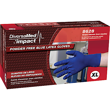 DiversaMed ProGuard High-Risk EMS Exam Gloves, Extra-Large, Blue, Box Of 50