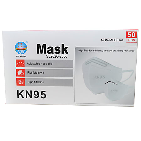 Nan Qi Xing KN95 Face Masks Adult One Size Box of 50