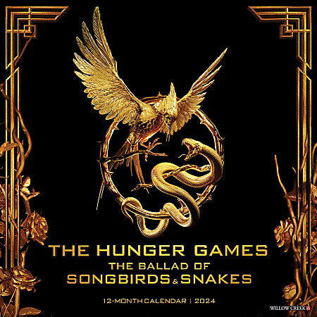 2024 Willow Creek Press Art & Design Monthly Wall Calendar, 12" x 12", Hunger Games: Ballad Of Songbirds And Snakes, January To December