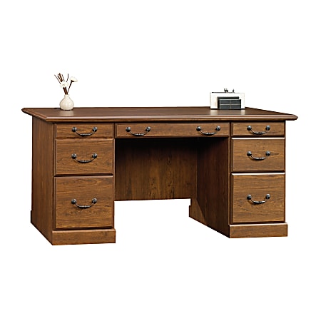 Sauder Orchard Hills 65 W Executive Computer Desk Milled Cherry