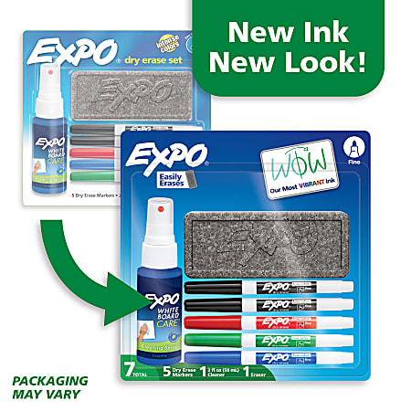 Expo Low-Odor Starter Marker Set - Fine Marker Point - Red, Blue, Green, Black - 4 / Set Expo Low-Odor Starter Marker Set - Fine Marker Point - Red, Blue, Green, Black - 4 / Set